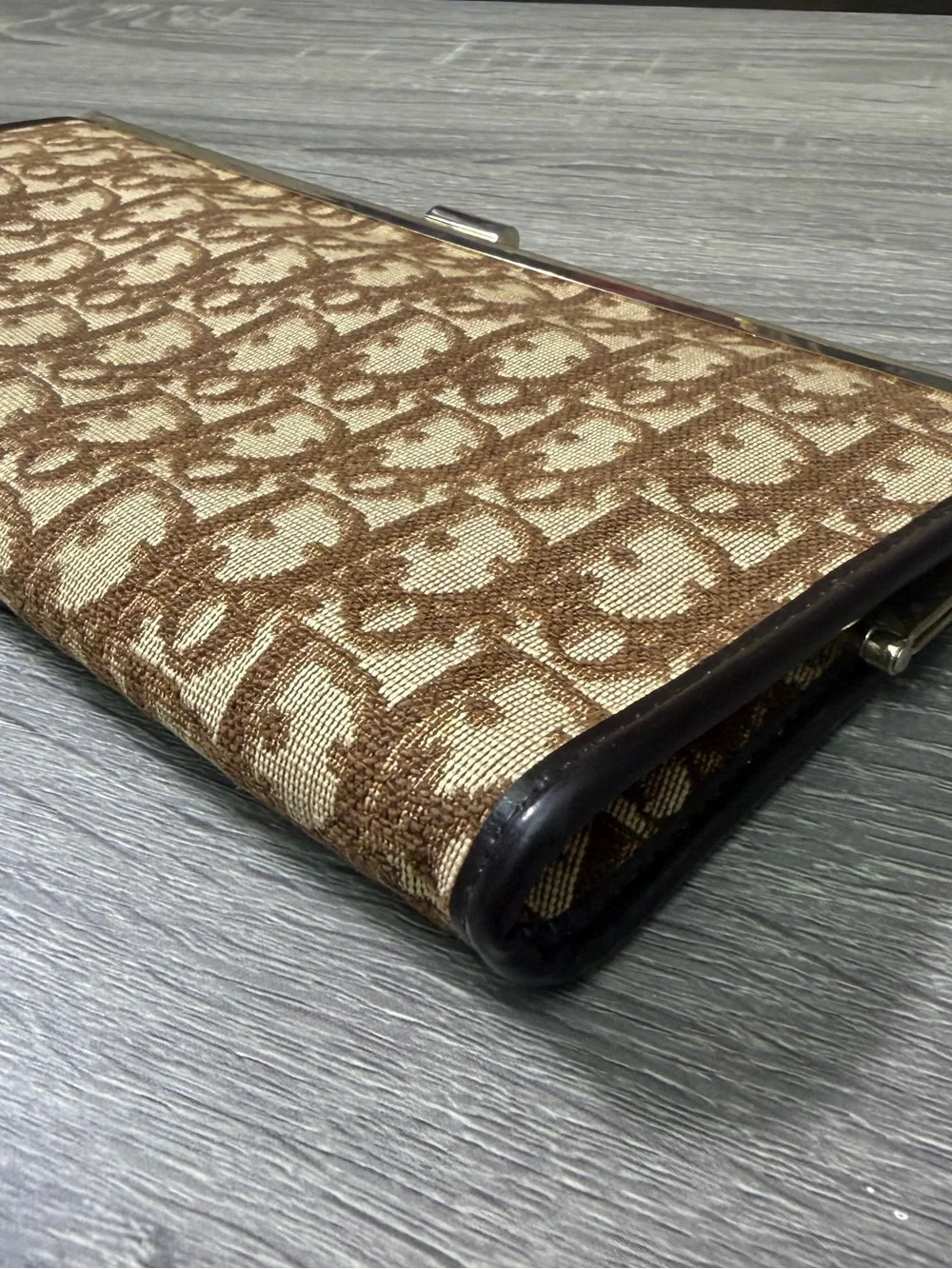 Dior Trotter Vintage Clutch in Brown